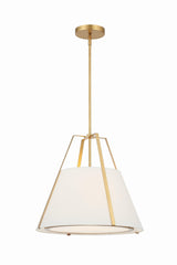 Crystorama Fulton 3 Light Antique Gold Pendant