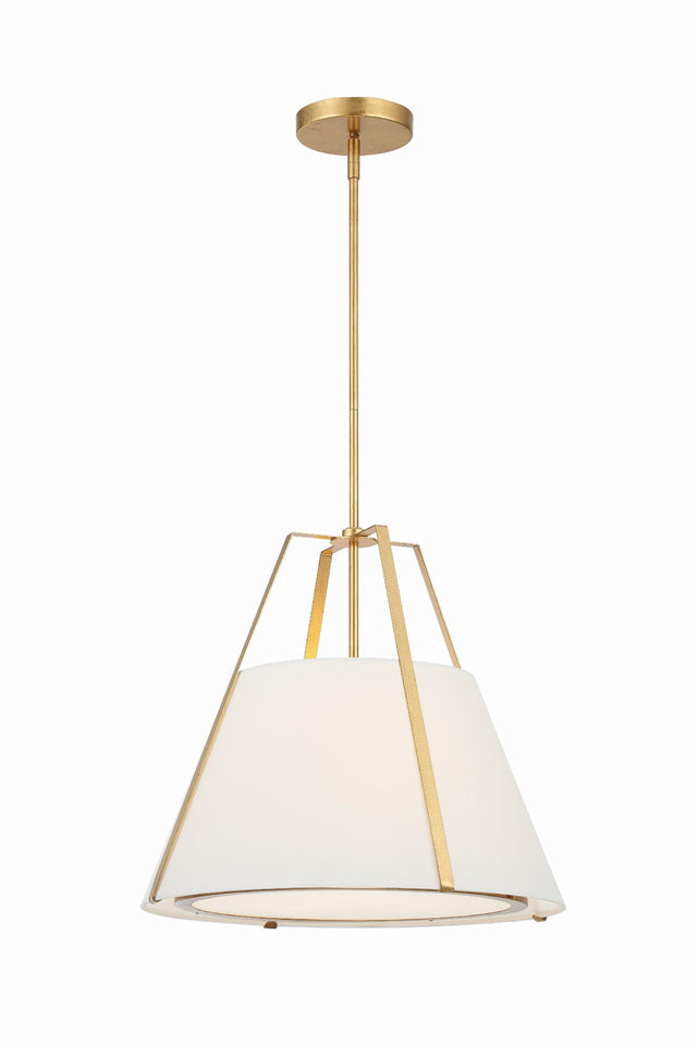 Crystorama Fulton 3 Light Antique Gold Pendant
