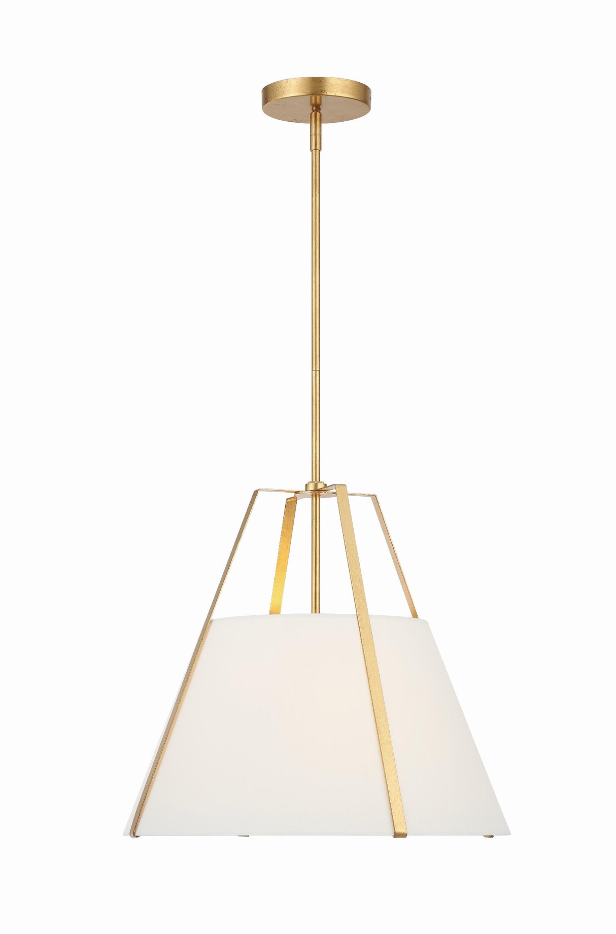 Crystorama Fulton 3 Light Antique Gold Pendant