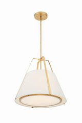 Crystorama Fulton 3 Light Antique Gold Pendant