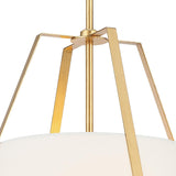Crystorama Fulton 3 Light Antique Gold Pendant