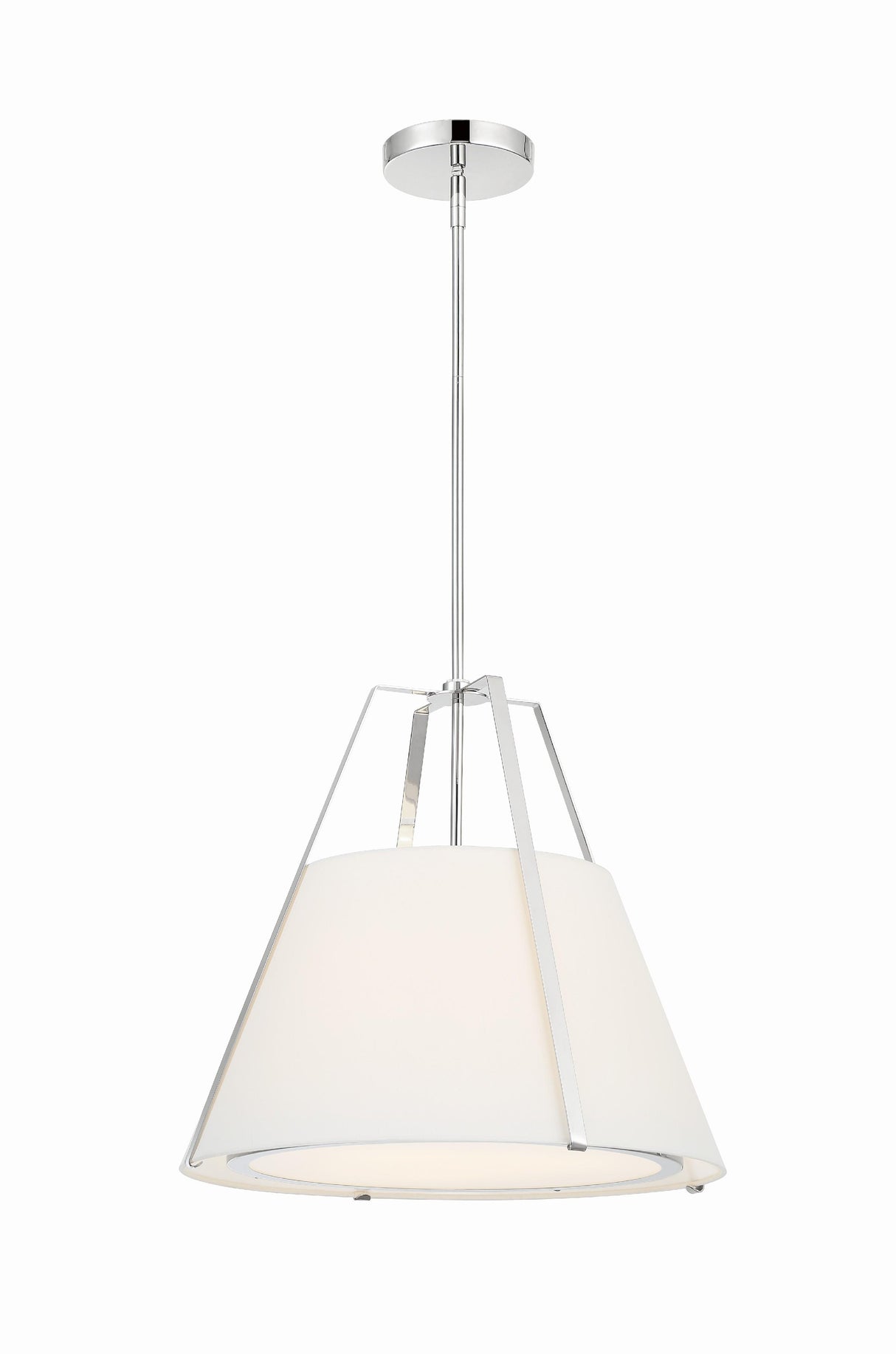 Crystorama Fulton 3 Light Polished Nickel Pendant
