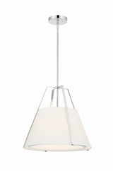 Crystorama Fulton 3 Light Polished Nickel Pendant