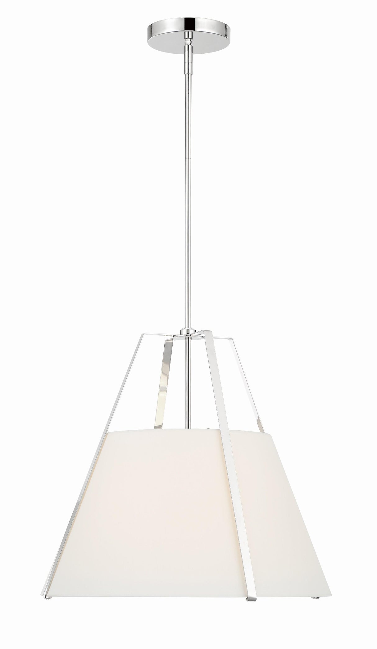 Crystorama Fulton 3 Light Polished Nickel Pendant