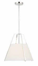 Crystorama Fulton 3 Light Polished Nickel Pendant
