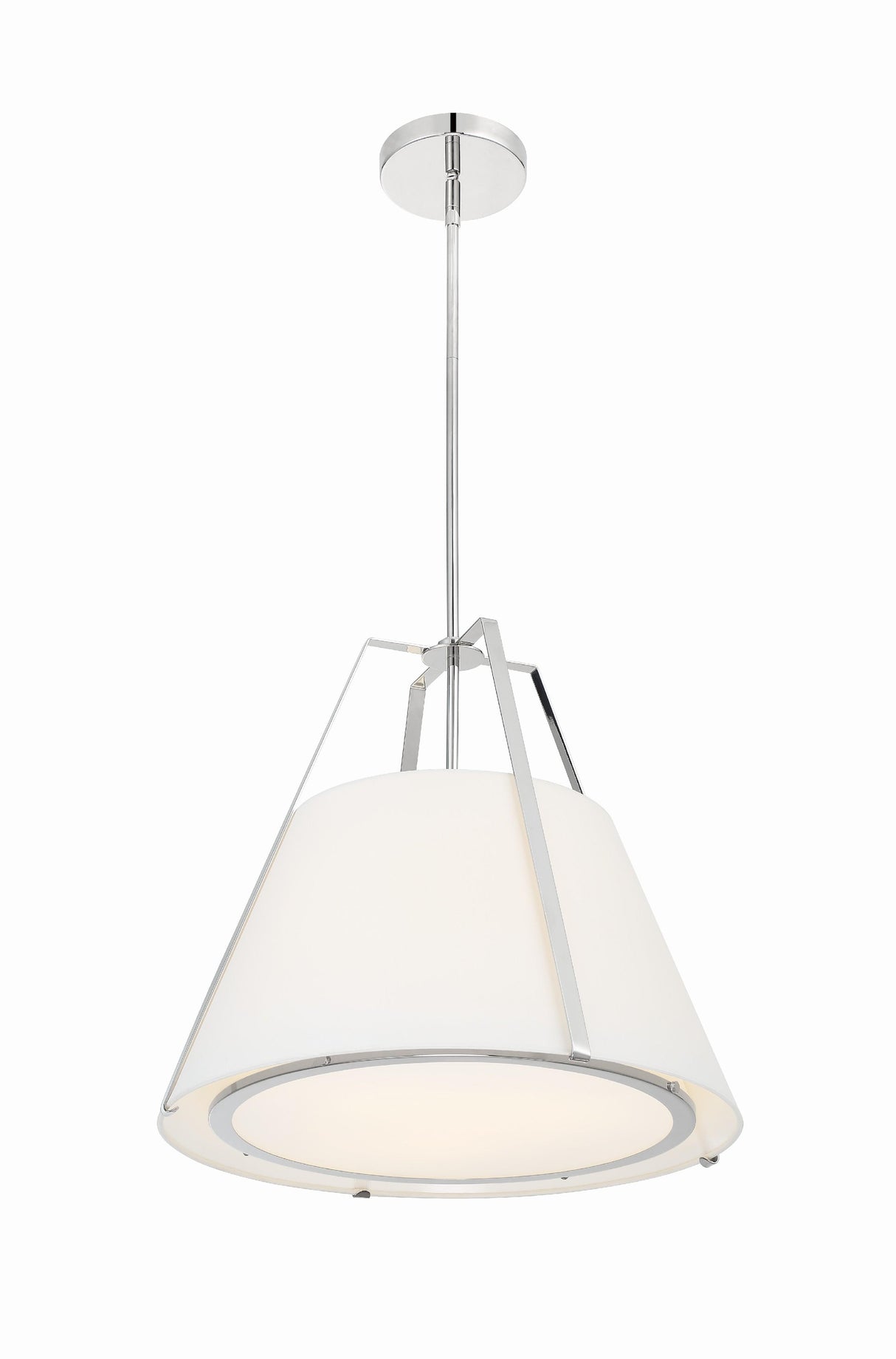 Crystorama Fulton 3 Light Polished Nickel Pendant