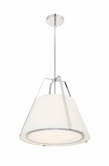Crystorama Fulton 3 Light Polished Nickel Pendant