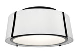 Crystorama Fulton 3 Light Matte Black Semi Flush Mount