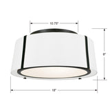 Crystorama Fulton 3 Light Matte Black Semi Flush Mount
