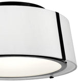 Crystorama Fulton 3 Light Matte Black Semi Flush Mount