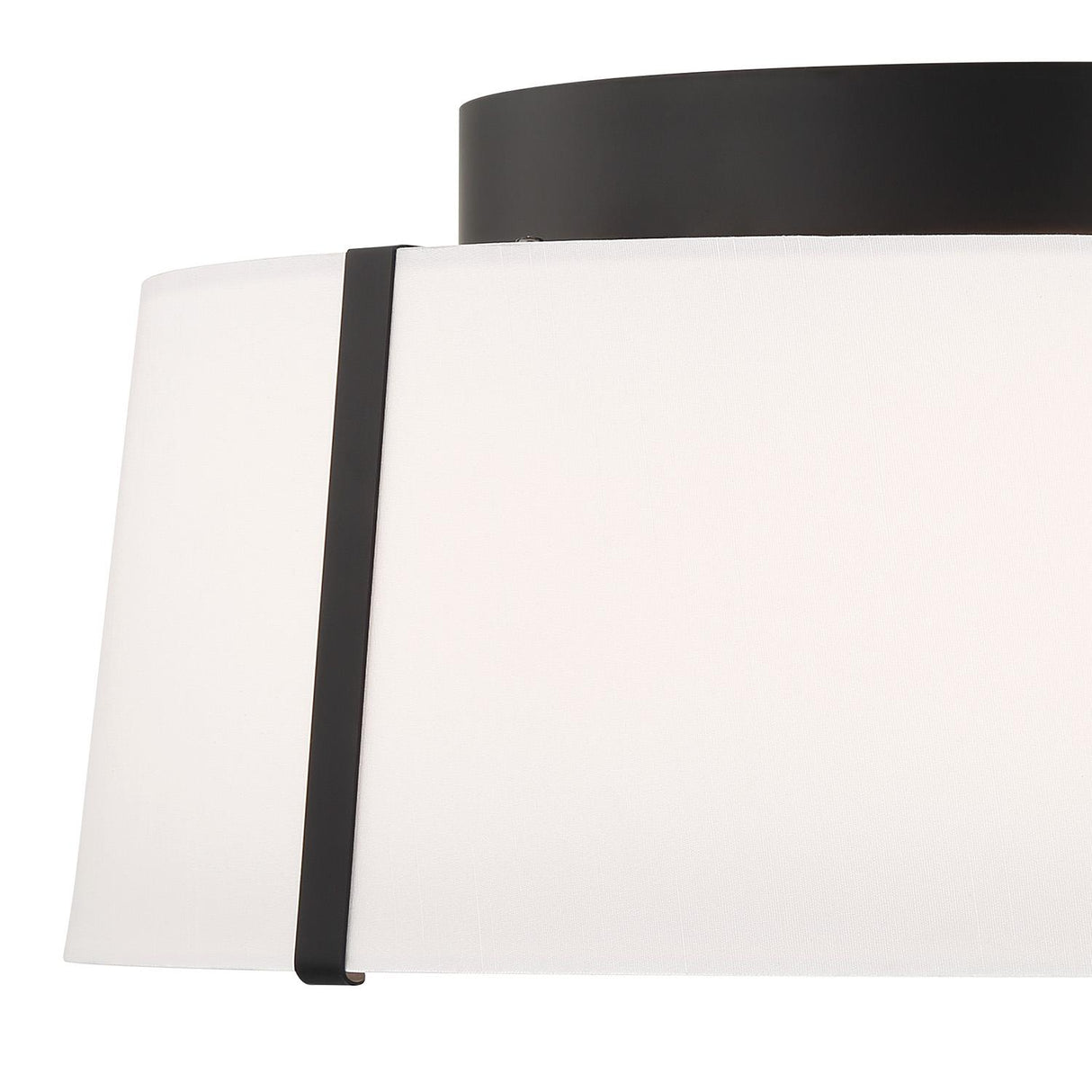 Crystorama Fulton 3 Light Matte Black Semi Flush Mount
