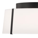 Crystorama Fulton 3 Light Matte Black Semi Flush Mount