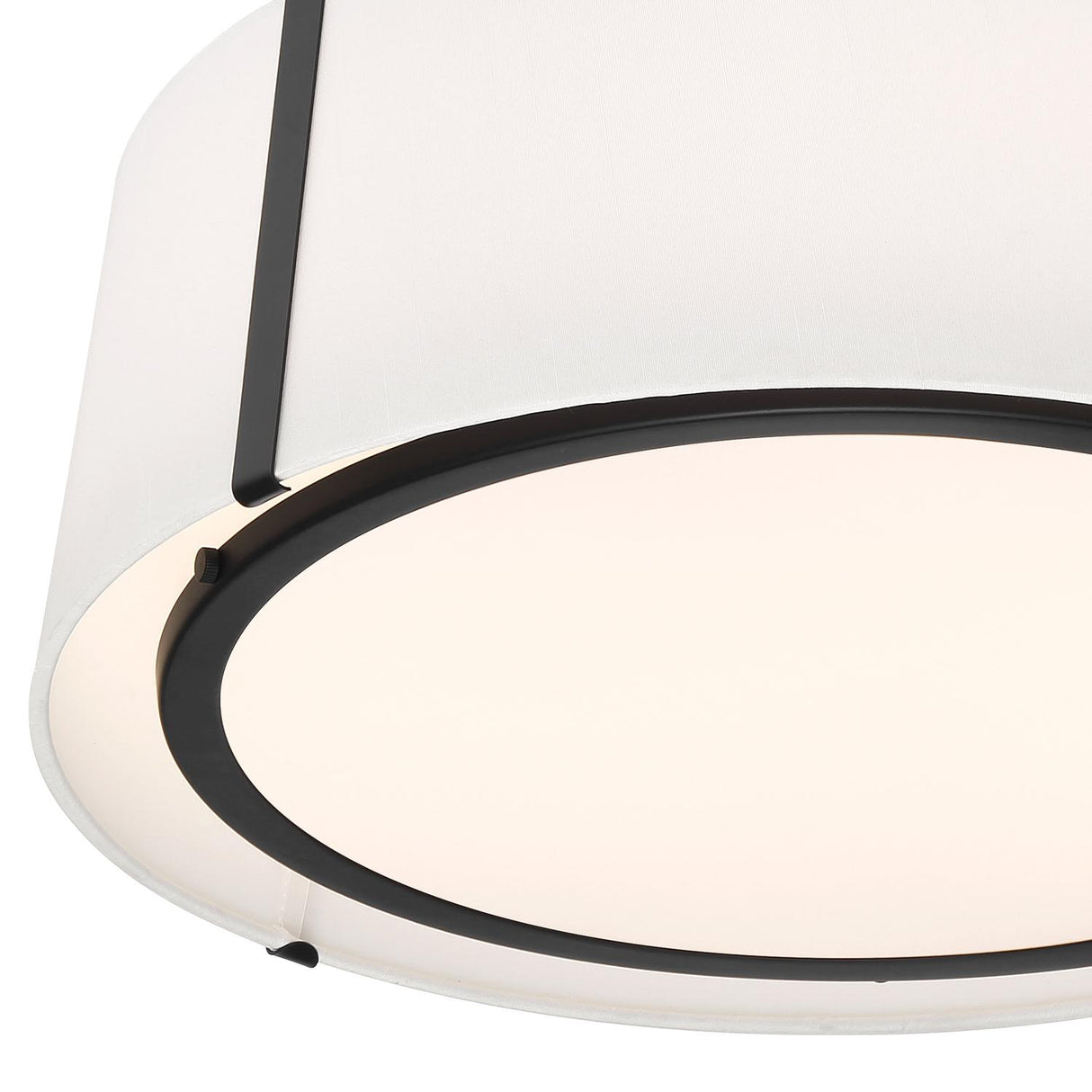 Crystorama Fulton 3 Light Matte Black Semi Flush Mount