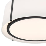 Crystorama Fulton 3 Light Matte Black Semi Flush Mount