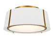 Crystorama Fulton 3 Light Antique Gold Semi Flush Mount