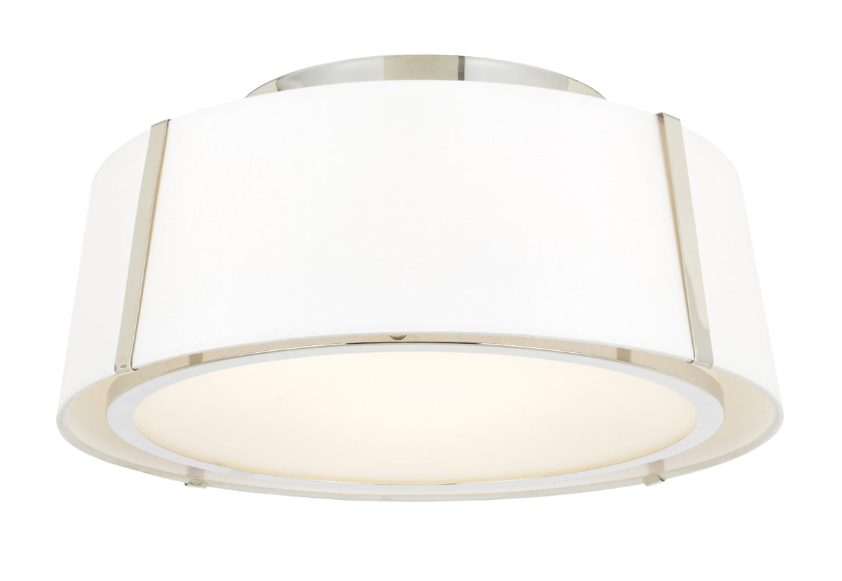 Crystorama Fulton 3 Light Polished Nickel Semi Flush Mount
