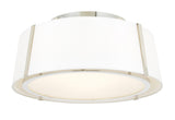 Crystorama Fulton 3 Light Polished Nickel Semi Flush Mount
