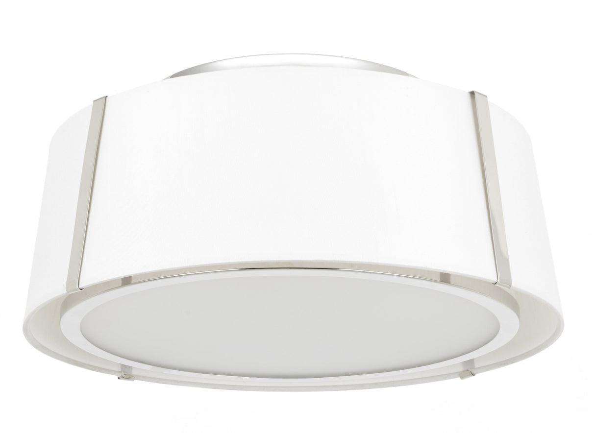 Crystorama Fulton 3 Light Polished Nickel Semi Flush Mount