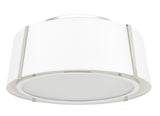 Crystorama Fulton 3 Light Polished Nickel Semi Flush Mount