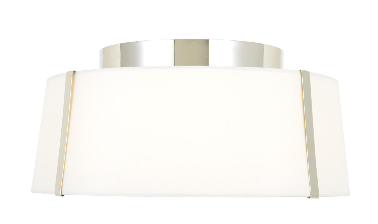 Crystorama Fulton 3 Light Polished Nickel Semi Flush Mount