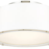 Crystorama Fulton 3 Light Polished Nickel Semi Flush Mount