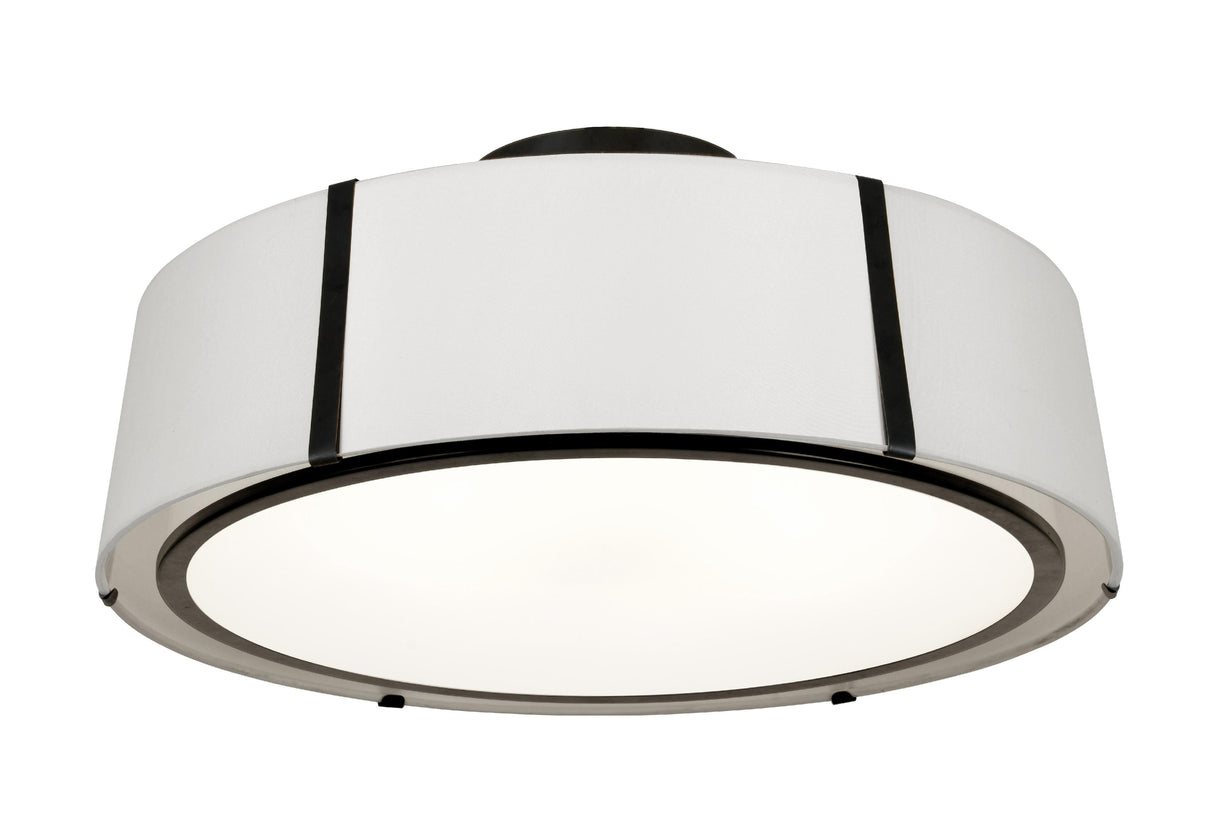 Crystorama Fulton 6 Light Matte Black Semi Flush Mount