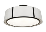 Crystorama Fulton 6 Light Matte Black Semi Flush Mount