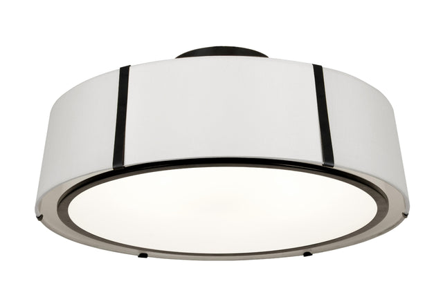 Crystorama Fulton 6 Light Matte Black Semi Flush Mount