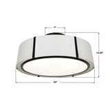 Crystorama Fulton 6 Light Matte Black Semi Flush Mount