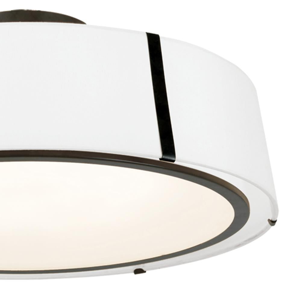 Crystorama Fulton 6 Light Matte Black Semi Flush Mount