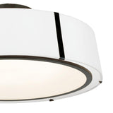 Crystorama Fulton 6 Light Matte Black Semi Flush Mount