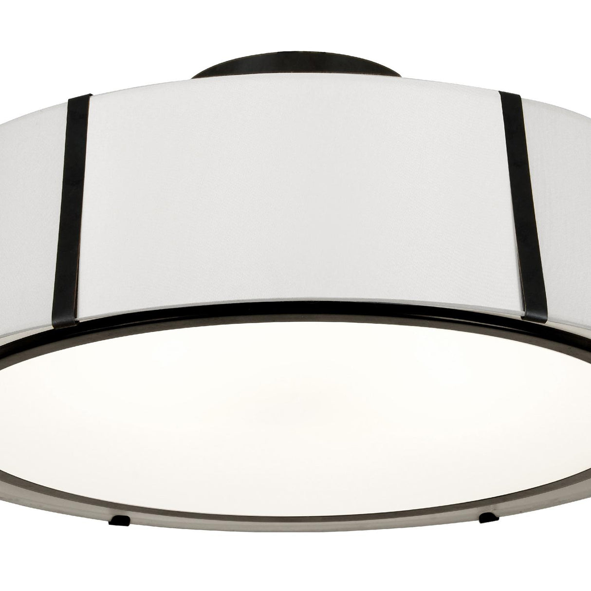 Crystorama Fulton 6 Light Matte Black Semi Flush Mount