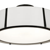 Crystorama Fulton 6 Light Matte Black Semi Flush Mount
