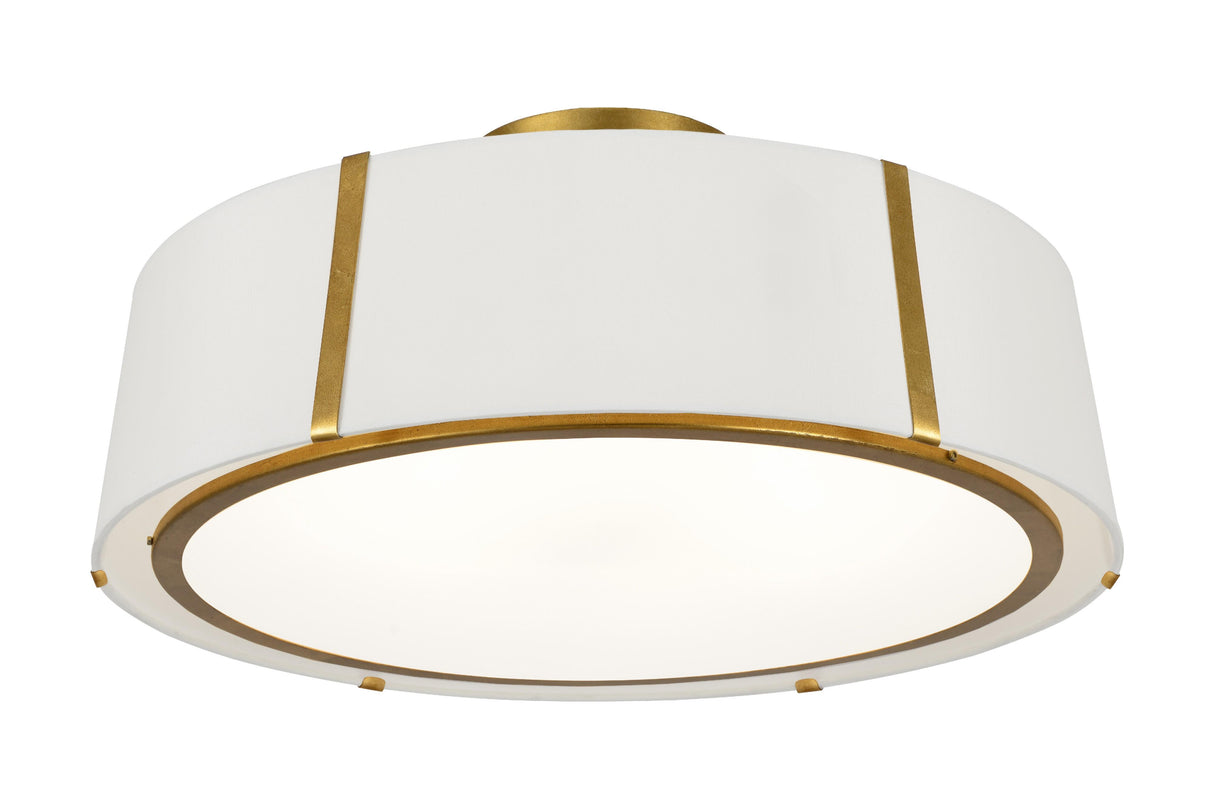 Crystorama Fulton 6 Light Antique Gold Semi Flush Mount
