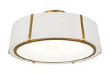 Crystorama Fulton 6 Light Antique Gold Semi Flush Mount