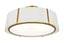 Crystorama Fulton 6 Light Antique Gold Semi Flush Mount