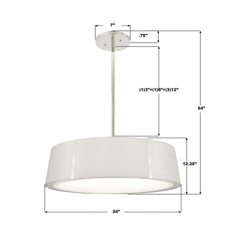 Crystorama Fulton 6 Light Polished Nickel Chandelier