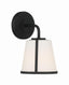 Crystorama Fulton 1 Light Black Sconce