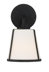 Crystorama Fulton 1 Light Black Sconce