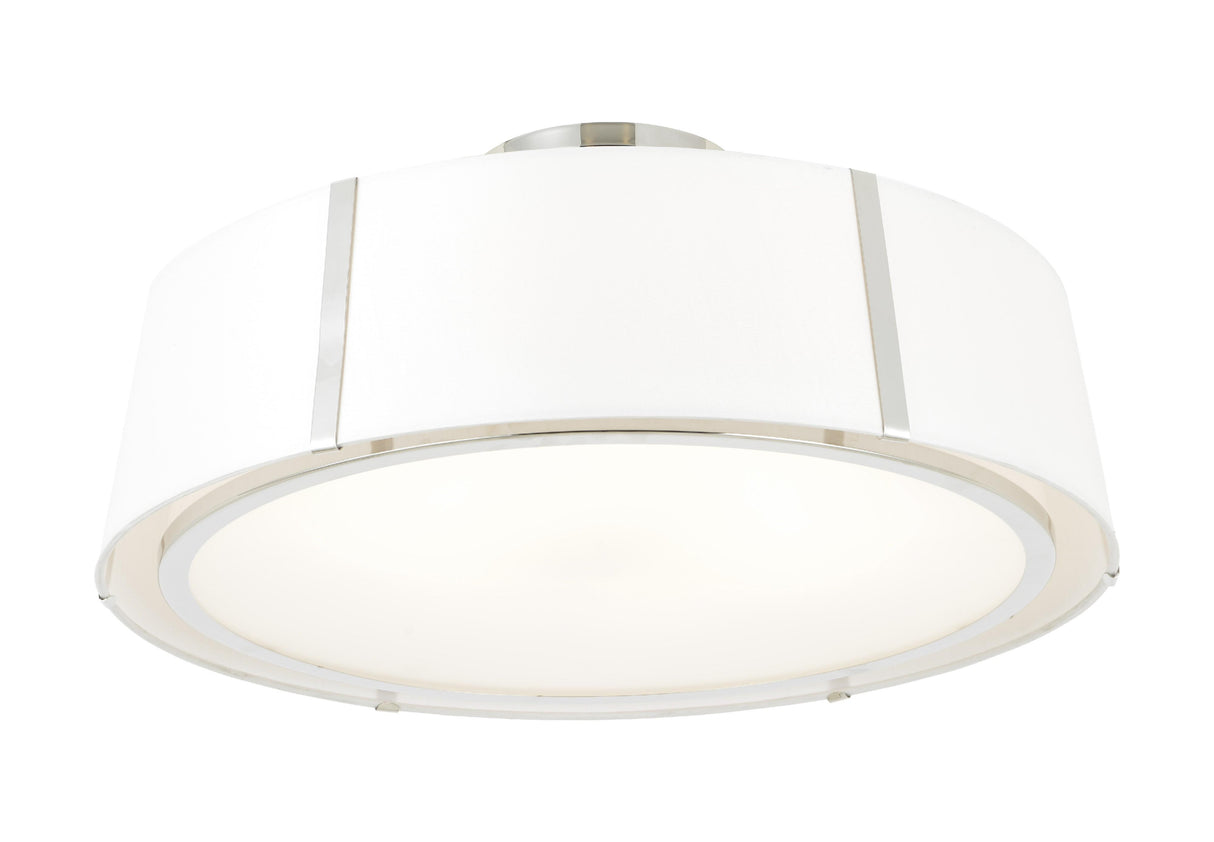 Crystorama Fulton 6 Light Polished Nickel Semi Flush Mount