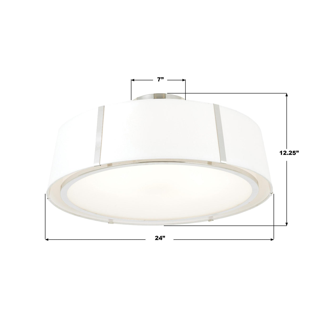 Crystorama Fulton 6 Light Polished Nickel Semi Flush Mount