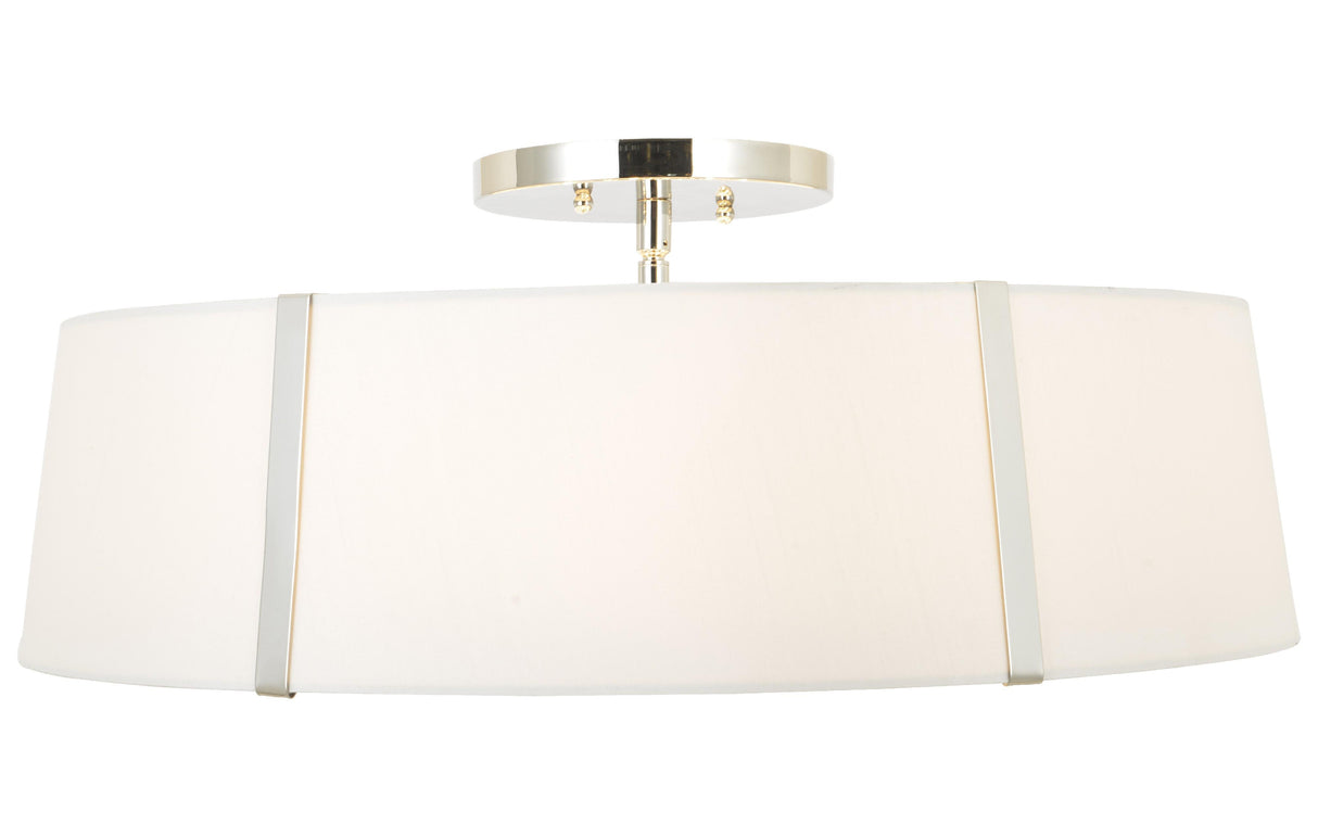 Crystorama Fulton 6 Light Polished Nickel Semi Flush Mount