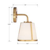 Crystorama Fulton 1 Light Antique Gold Sconce
