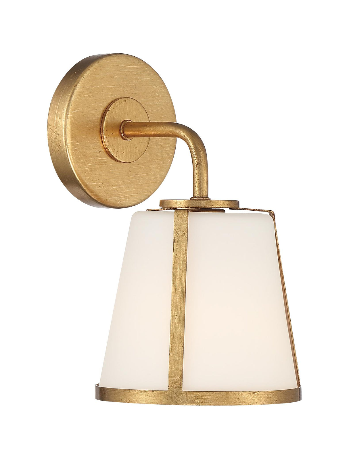 Crystorama Fulton 1 Light Antique Gold Sconce