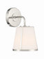 Crystorama Fulton 1 Light Polished Nickel Sconce