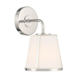 Crystorama Fulton 1 Light Polished Nickel Sconce