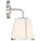 Crystorama Fulton 1 Light Polished Nickel Sconce