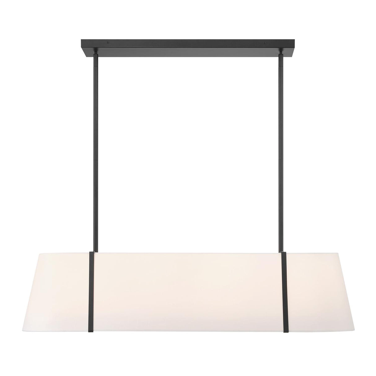 Crystorama Fulton 4 Light Black Linear Oval Chandelier