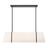 Crystorama Fulton 4 Light Black Linear Oval Chandelier