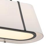 Crystorama Fulton 4 Light Black Linear Oval Chandelier